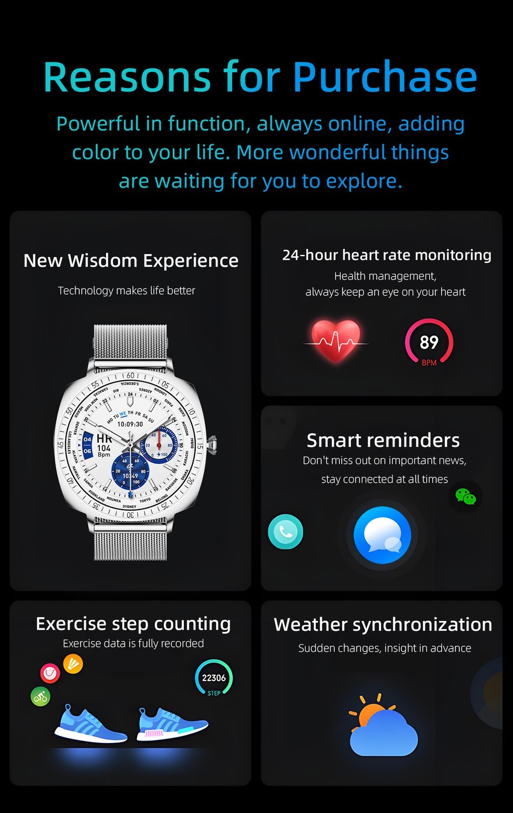 Smart Watch for Men Women Bluetooth Call Sport Fitness Tracker Heart Rate Gift