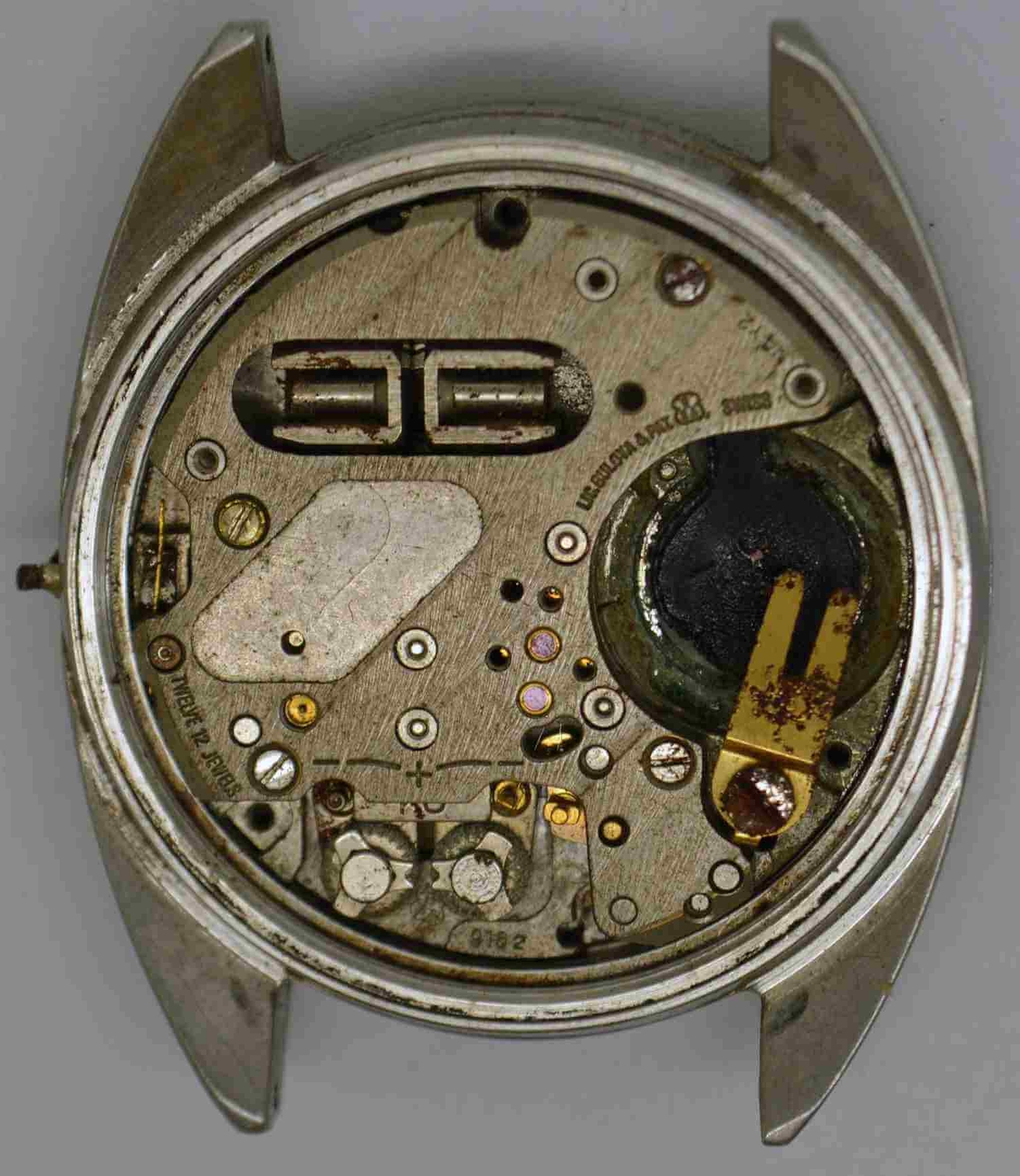 VTG TITUS Fuming fork Steel Wristwatch. Ref: 9307. Cal: 9162. For Service