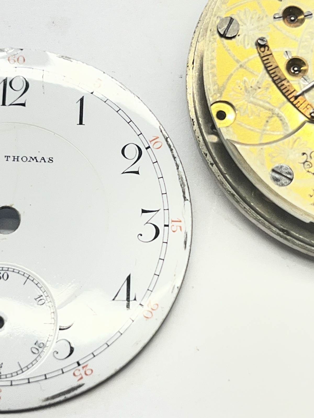 18sz Seth Thomas Balance Good Parts Not Working Pocket Watch Movement 17 Jewel