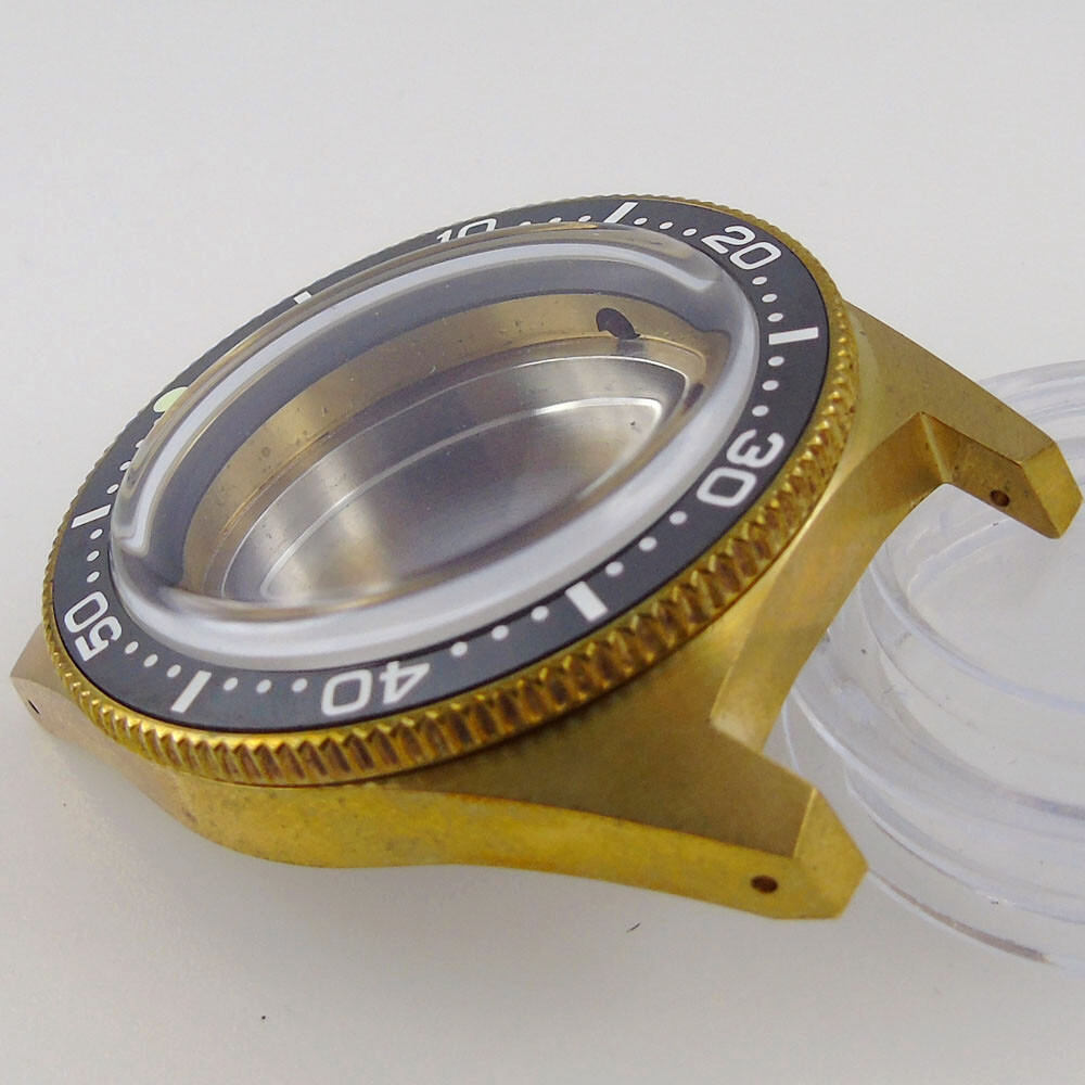 40mm ceramic bezel Watch Case bronze case fit NH35A NH36A 300M water resistance