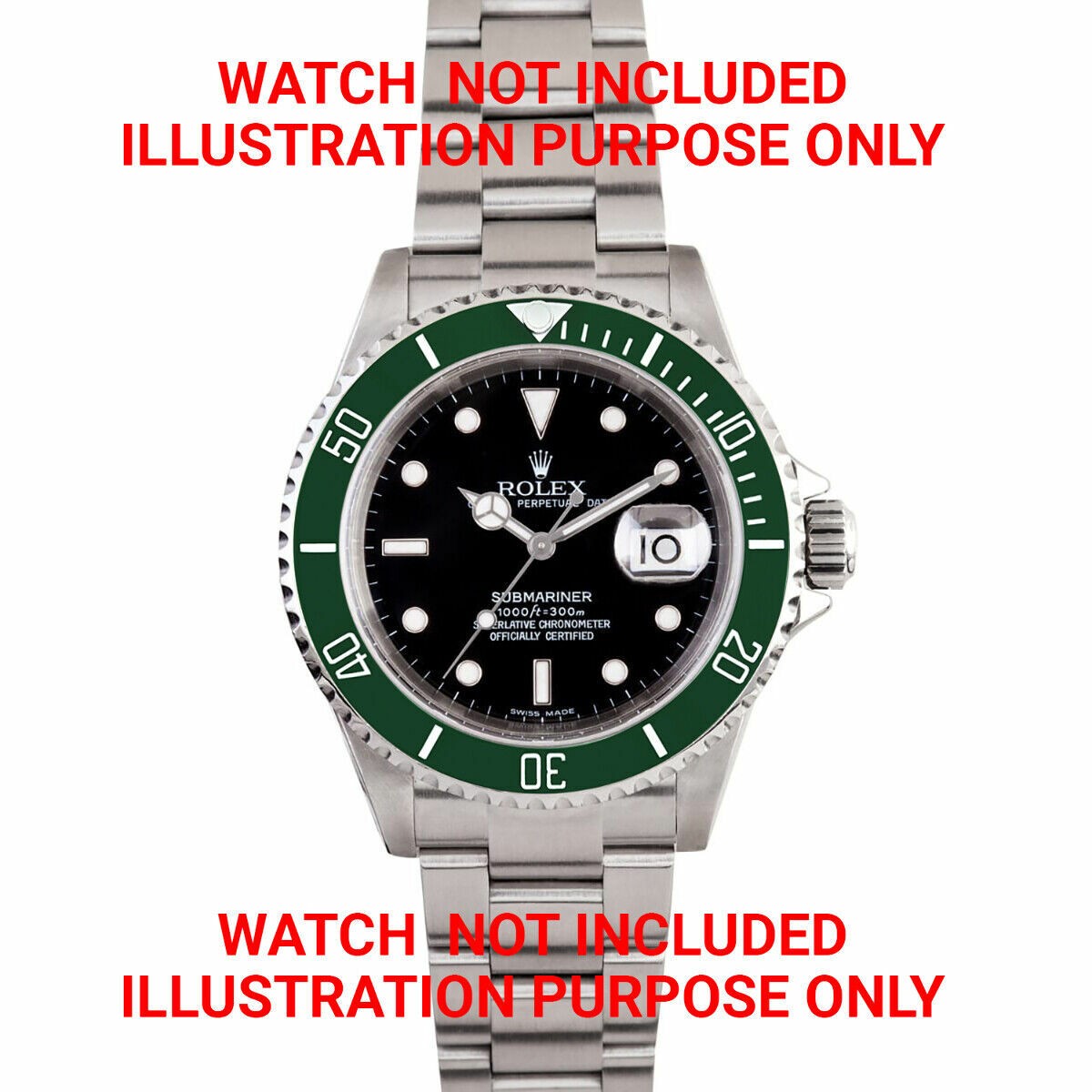 Green Ceramic Replacement Bezel Insert Blue Luminous 39mm x 30.50mm Diver Watch