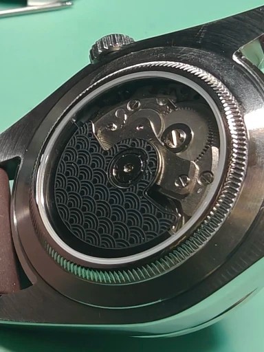 28.5mm Watch Dial Retro Navy Blue Black NH35 NH34 Movement 3.8 Crown Dive Men
