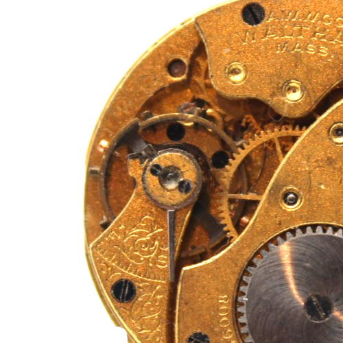 1908 WALTHAM POCKET WATCH MOVEMENT 16866008 GRADE: 160 0s 7j (KT3)