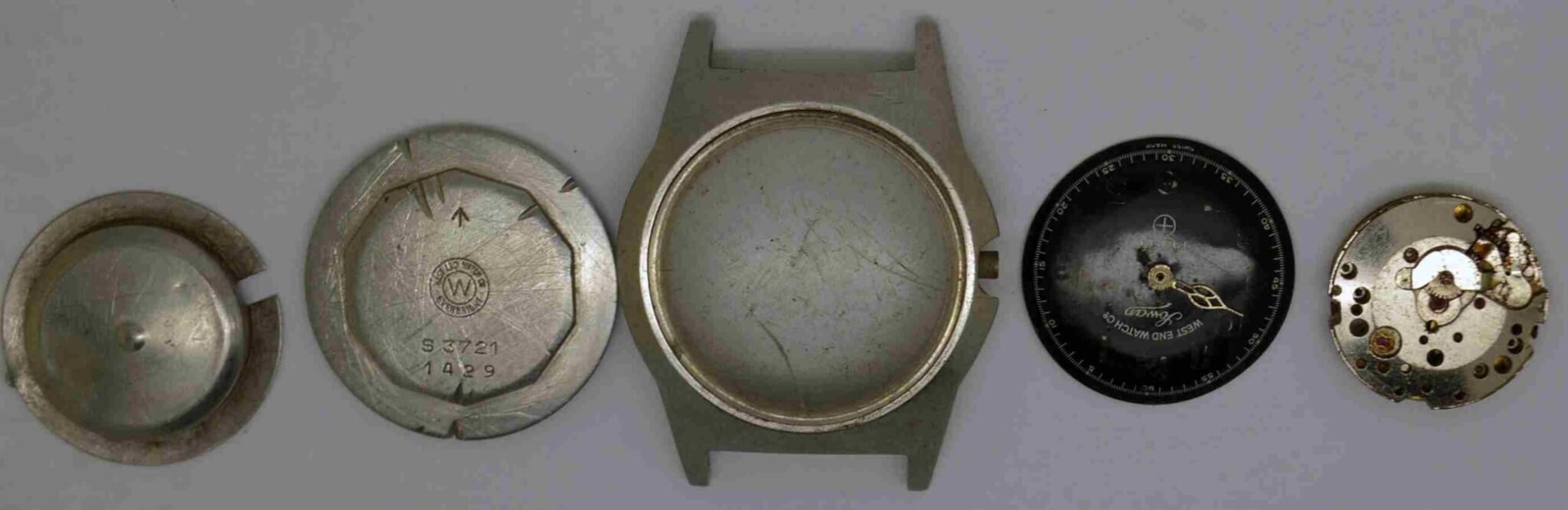 VTG WEST END SOWAN PRIMA Steel Wristwatch. Ref: S3721. Cal: 371. For Repairs