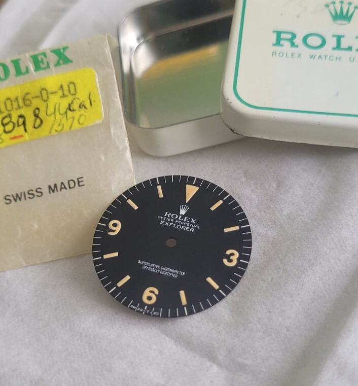 Vintage 100% original Rolex 1016 Explorer I dial.Tritium Matte,beautiful Patina!