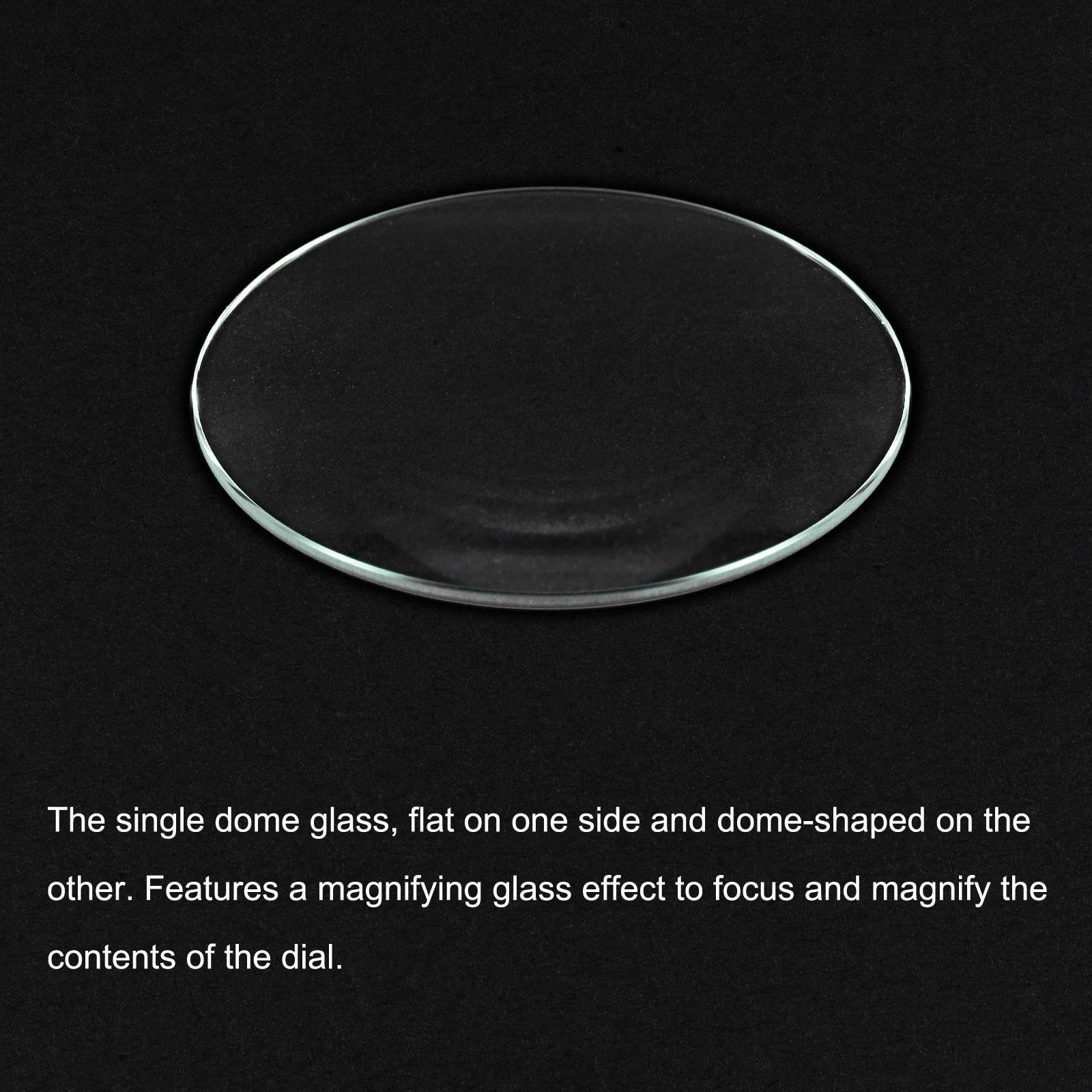 8pcs 41.5mm Dia. Glass Crystal Lens Watch, 1.5mm Edge Thickness