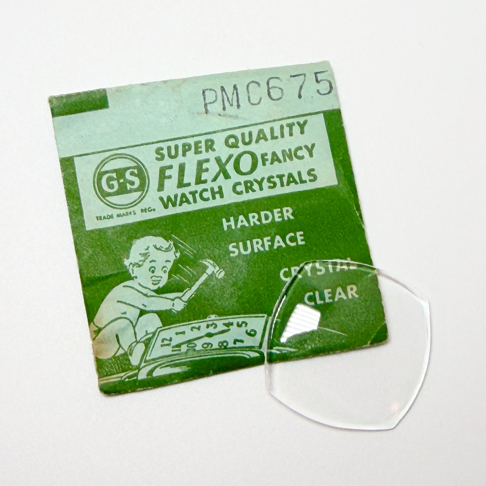 Curved Square – G-S Flexo Acrylic Watch Crystals – New Old Stock