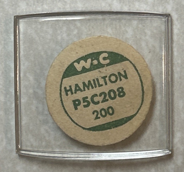 Vtg Genuine Watchcraft For HAMILTON P5C208 #200 Watch Crystal In Display Box NOS