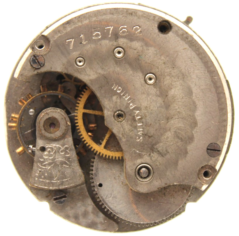 1899 TRENTON POCKET WATCH MOVEMENT 715762 GRADE 52 6s 7j (EO2)