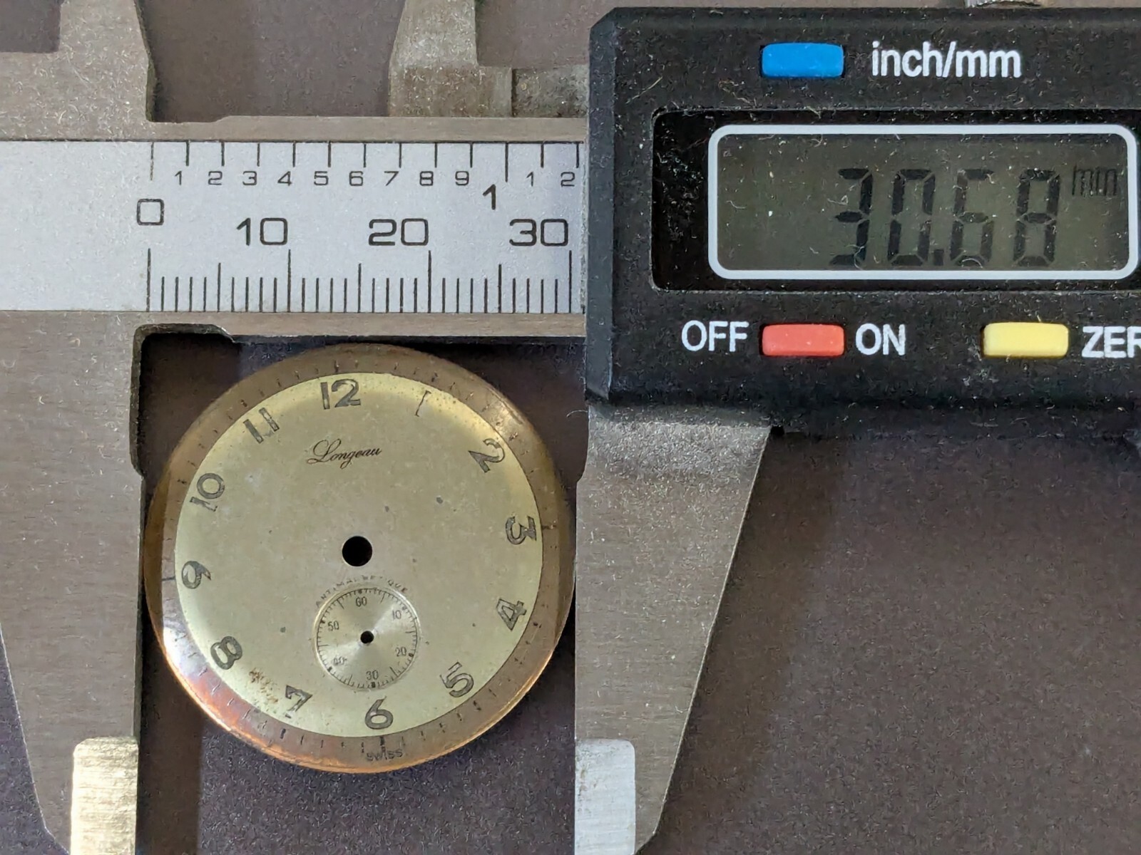 Vintage Longeau Watch Dial with Seconds Sub Dail – 30.6mm