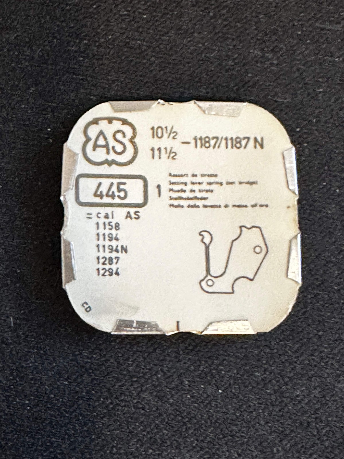 Set Lever Bridge for A. Schild (AS) 10½ & 11½ Ligne base caliber 1187 / 1187N mo