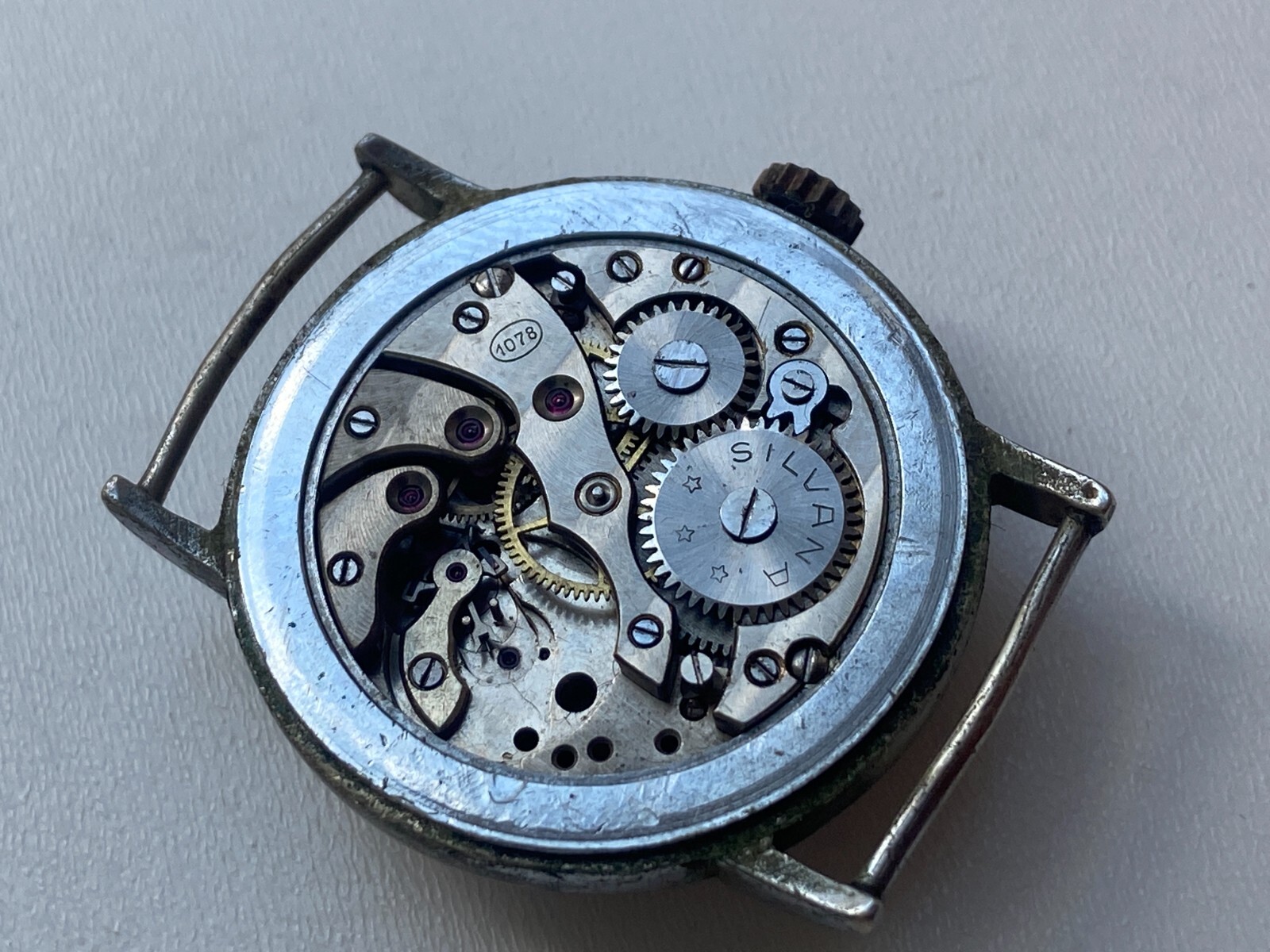 Vinatage watch parts MOVMENT SILVANA 1078 ANCRE CHRONOMETER