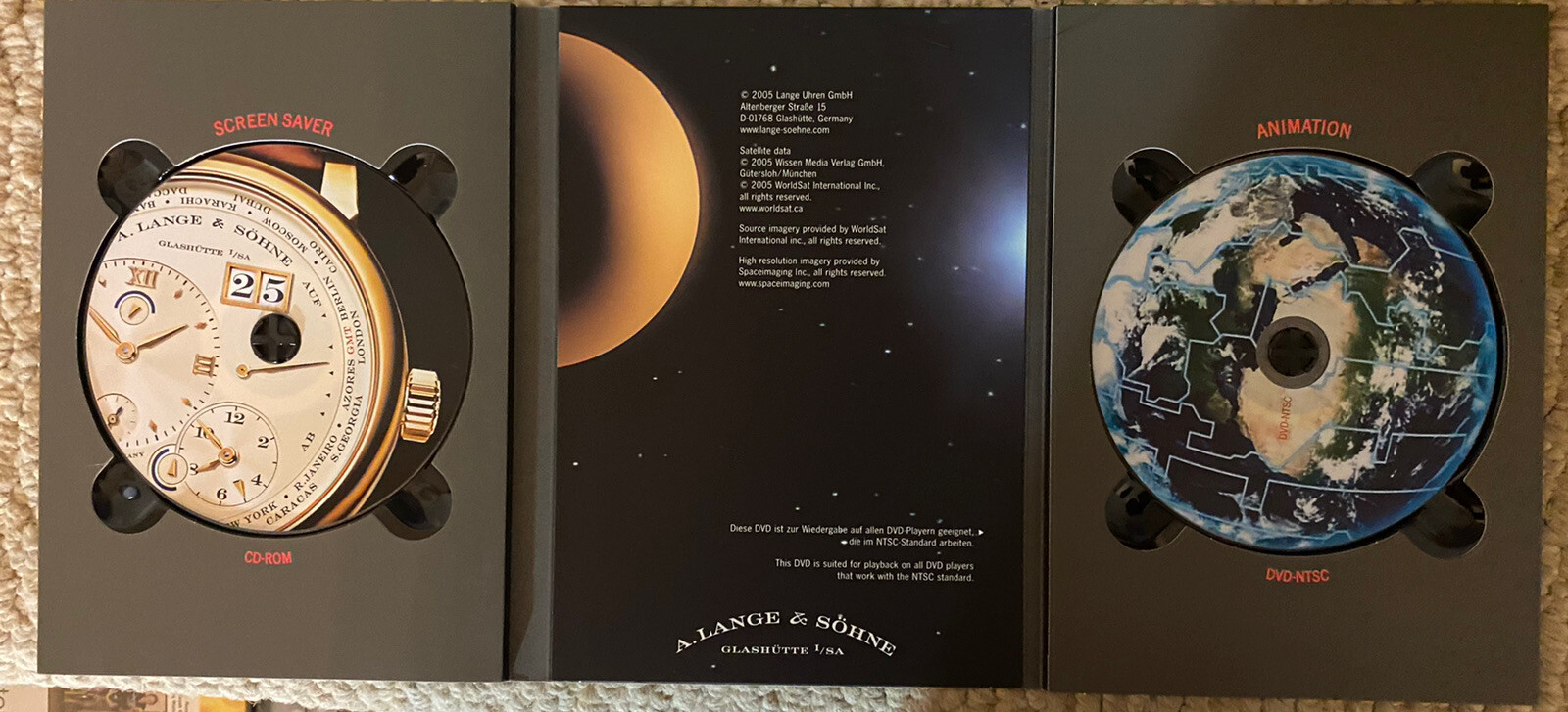 A. Lange & Sohne Collectible 2005 Lange 1 Time Zone Animation DVD’s
