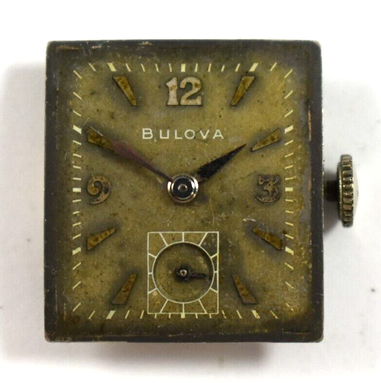 Vintage Bulova Manual Wind 21J 8AE Wrist Watch Movement lot.a1