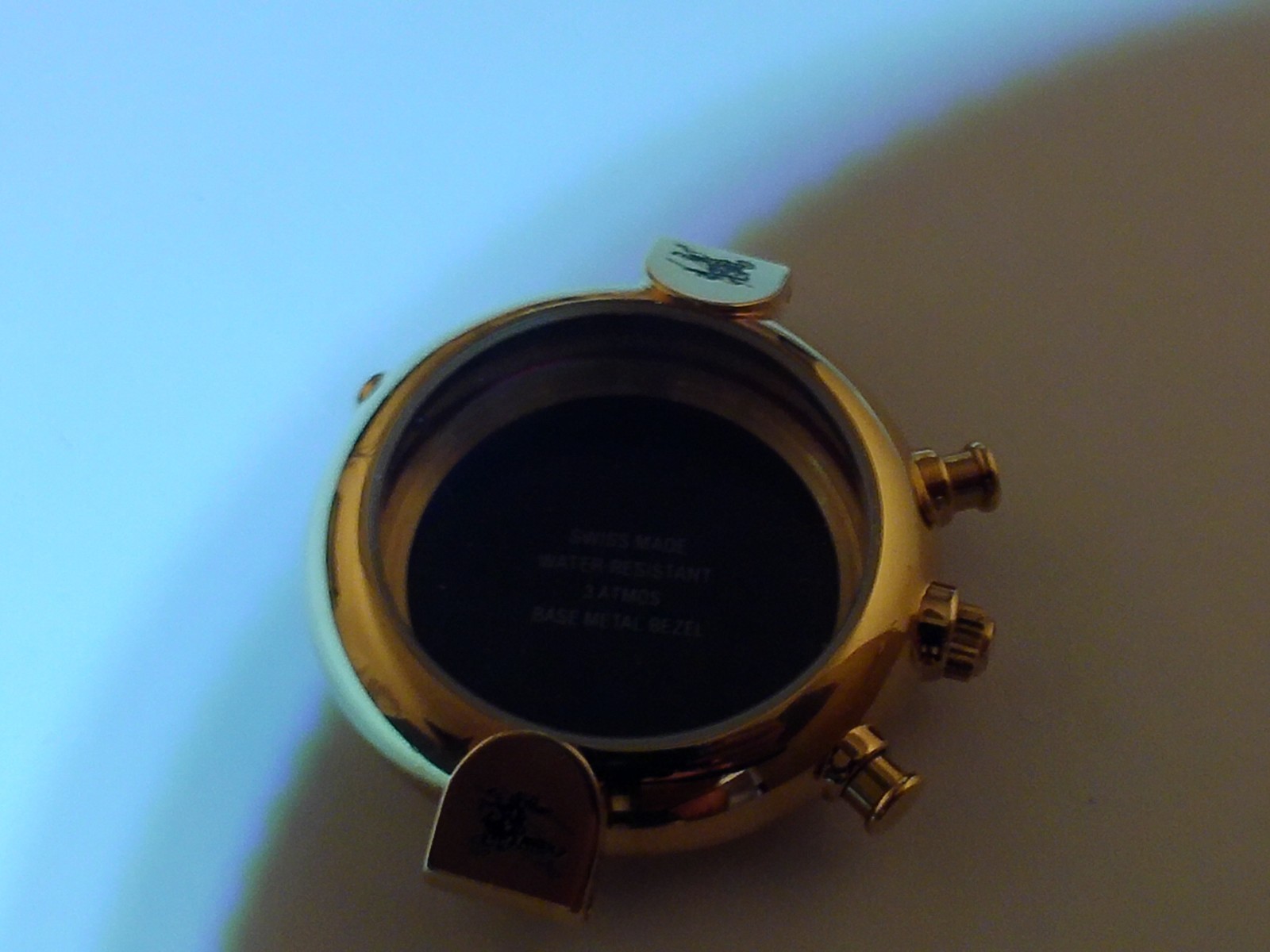 NOS Genuine BURBERRY WATCH CASE + DIAL , MODEL 4000, GOLD PLATED