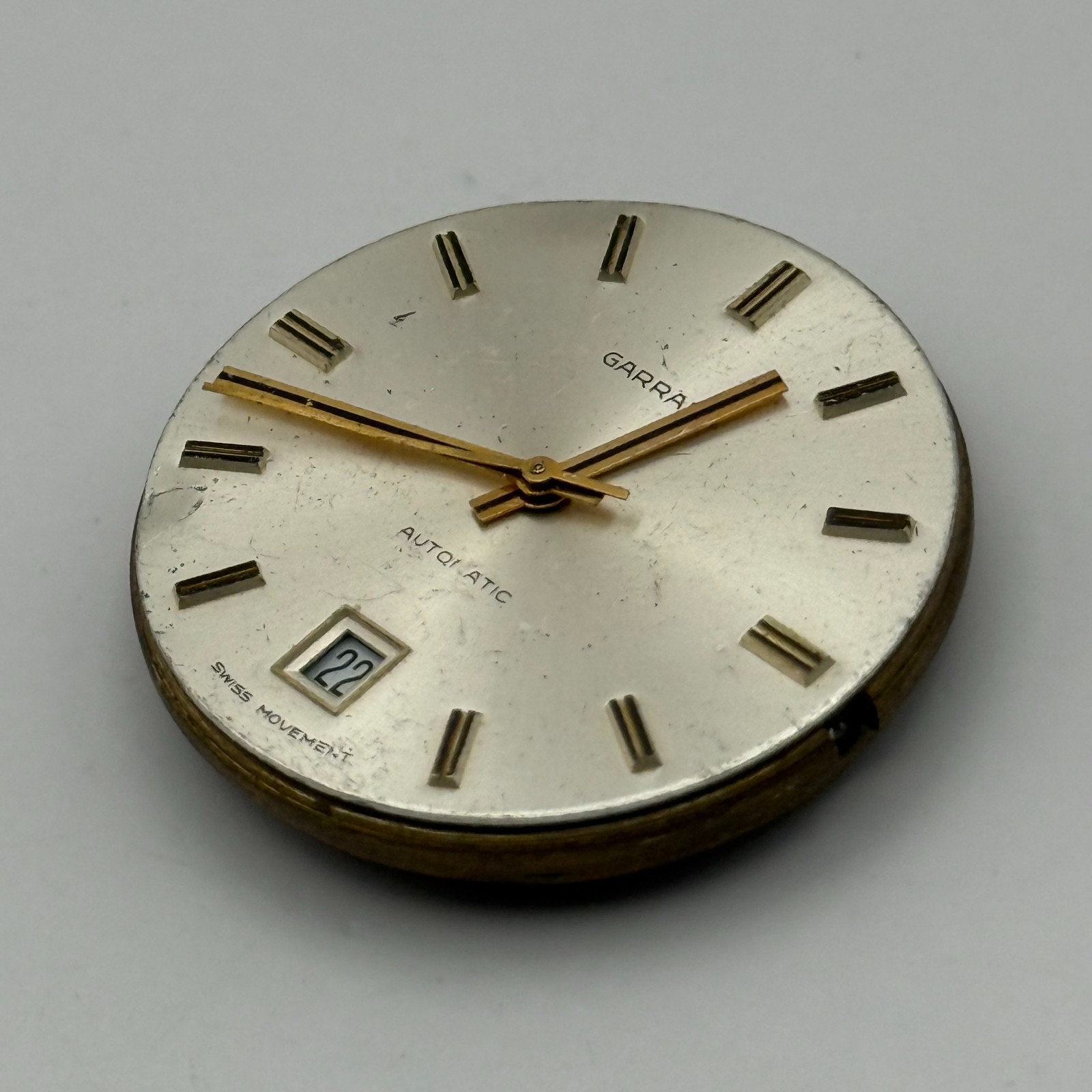 MSR S76/28 Watch Movement Garrard Date 21 Jewels Automatic Vintage Parts 30.5mm