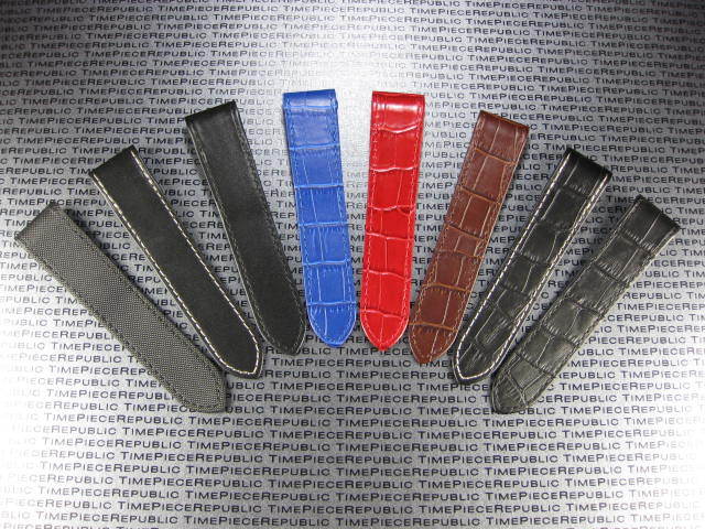 NEW 23 mm Leather Strap Navy Blue Watch Band for CARTIER SANTOS 100 XL Large