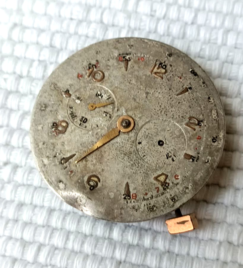 CHRONOGRAPH MOVEMENT CALIBER LEMANIA 1270 GOOD BALANCE SWISS FOR REPAIR / PARTS