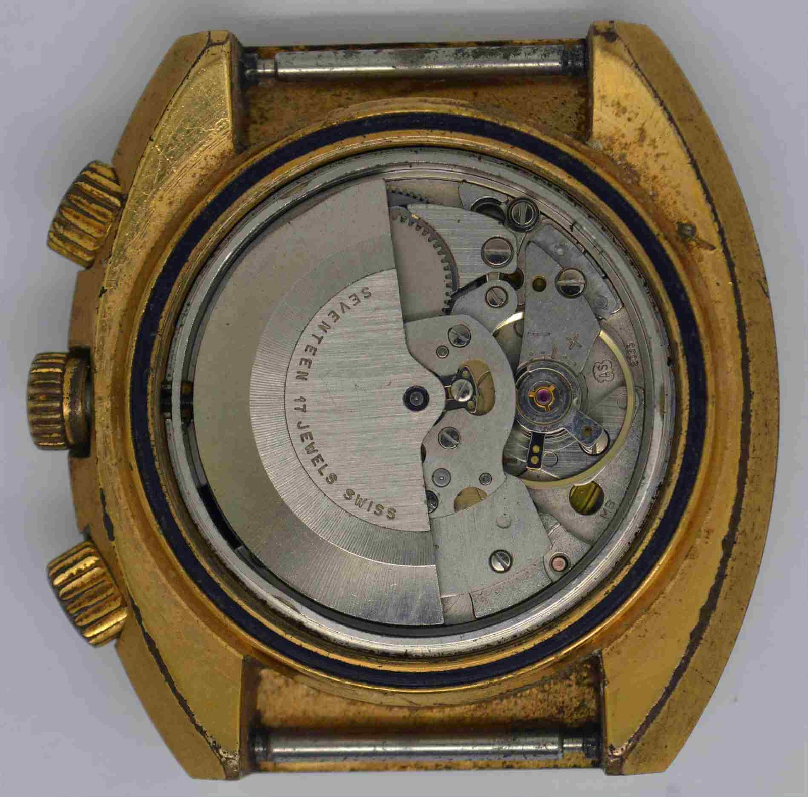 VTG DALIL Muslim GMT Gold Plated Wristwatch. Cal: AS-2063. For Repairs