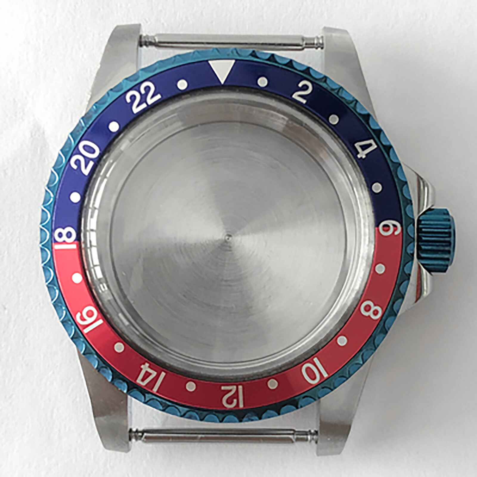 39.5mm Blue Retro Stainless Steel Watch Case+Acrylic Mirror for NH35/NH36