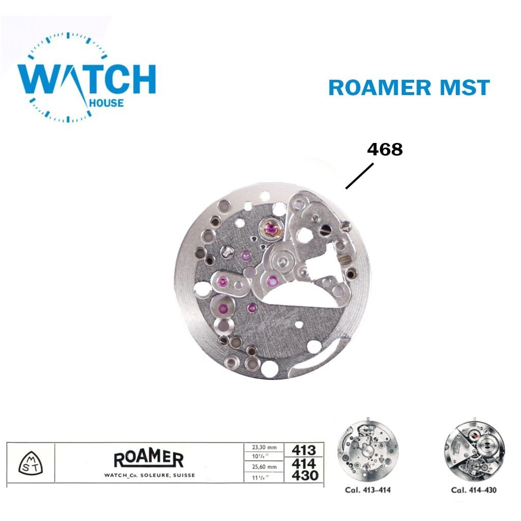 ROAMER MST 413 or 414 or 430 Swiss Spare Parts, Part Number 468.