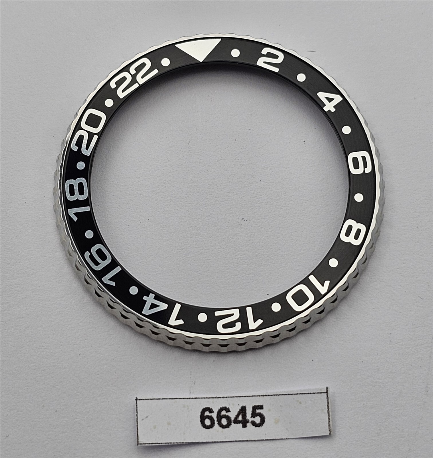 NEW SEIKO GMT BLACK 24hr BEZEL INSERT WATCH 7002 / 6309 / 7S26 WATCH BVT06645