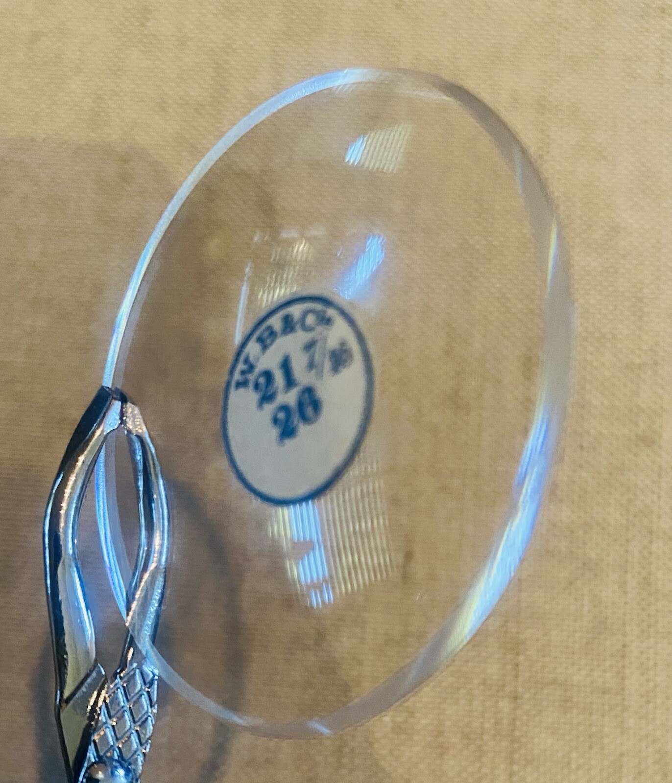 Antique W.B. & Cie Watch Glass Crystal Domed BEVELED 48.2mm DIAMETER 1.5mm THICK