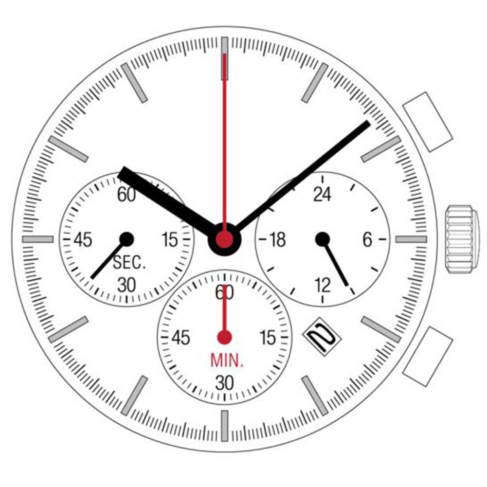 For Hattori Epson TMI YM12 YM12A Watch Quartz Movement 3 Hands, Date at 4′ Japan