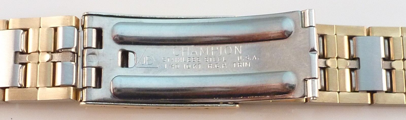 Vintage Stainless Steel & R.G.P. JB Champion Wristwatch Bracelet.