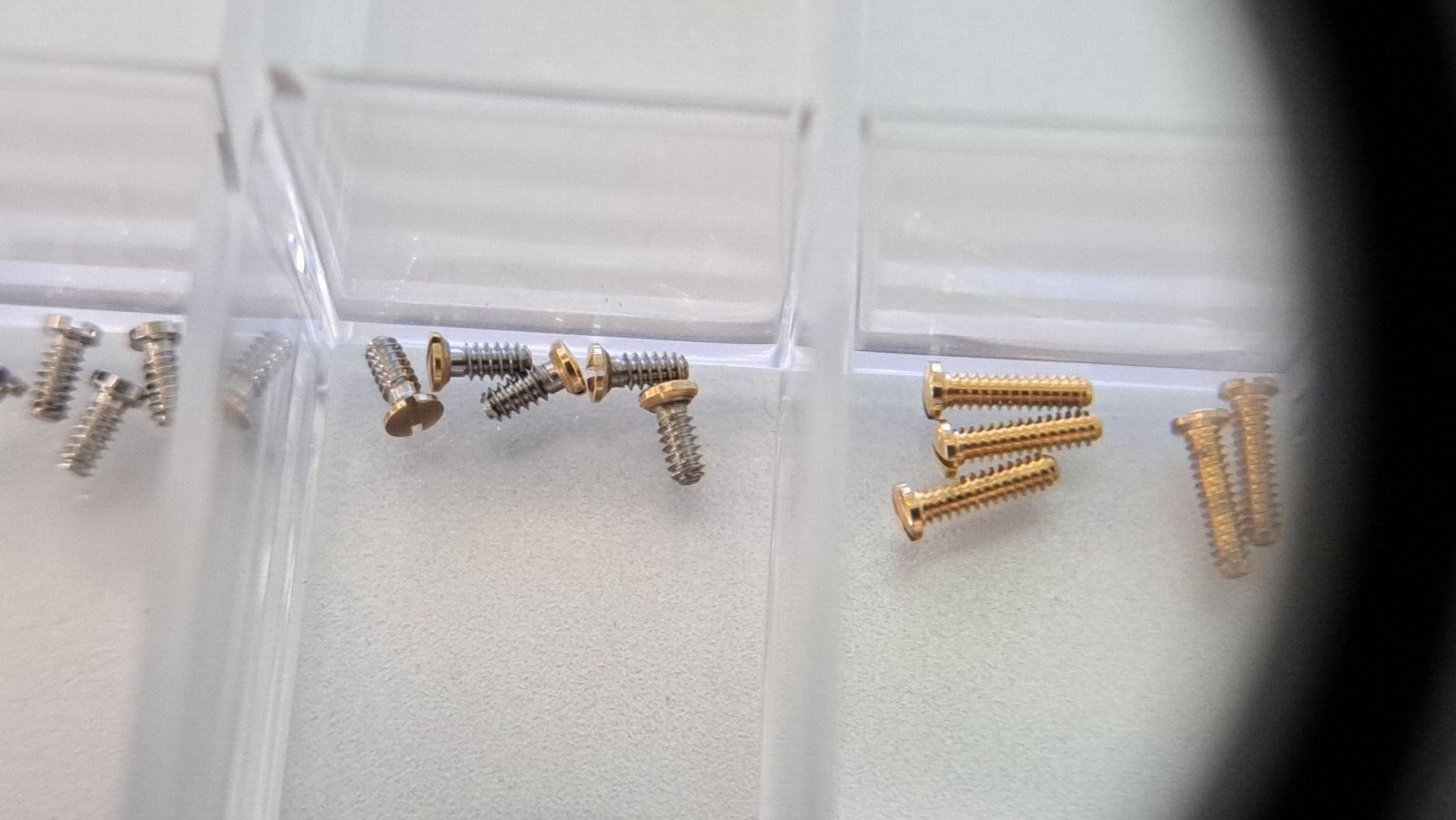 Unbranded miscellaneous watch case back screws. 1 box per order various sizes