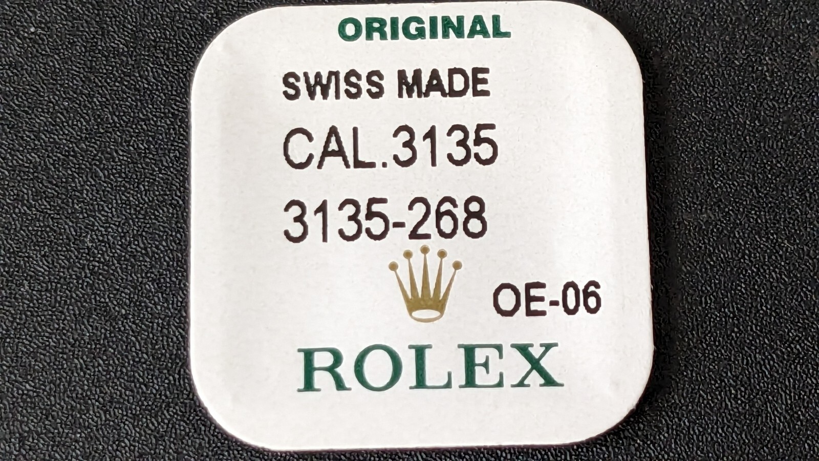 Genuine Rolex Caliber 3135 268 Cover Mechanism Mounted New Seal Package