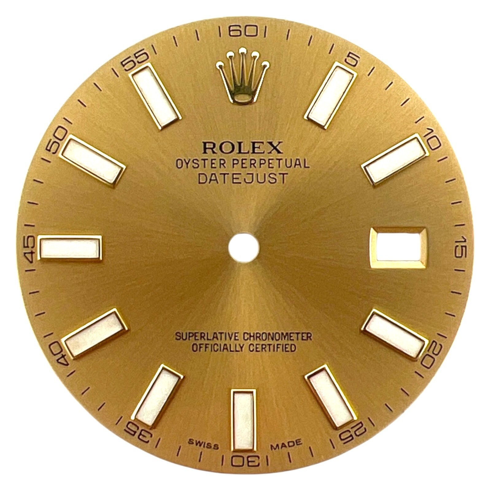 Genuine Rolex Oyster Perpetual Datejust 41mm Dial Champagne Gold 116333