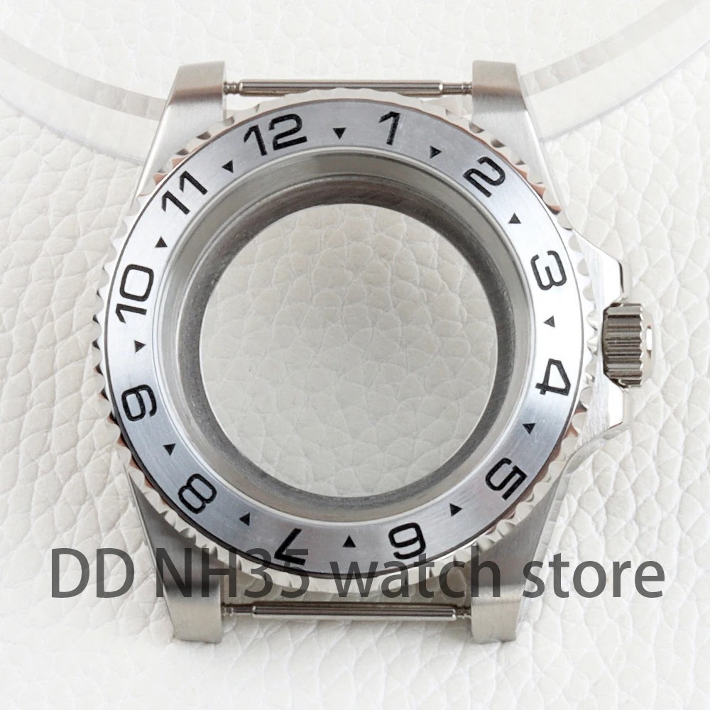 40mm Sapphire 316L Steel Waterproof Case for NH35/34/36 Mod Sub GMT Yacht Style