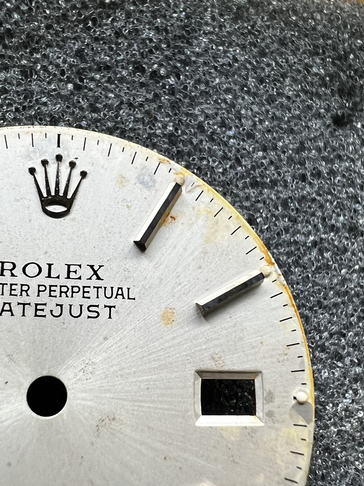 ORIGINAL Rolex Dial 36mm Datejust Silver S/S with Date Swiss 16200/16220/16234