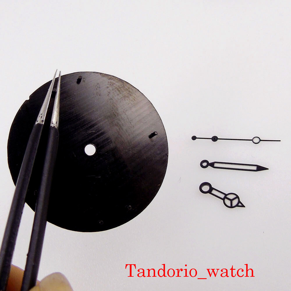 Bliger 29mm Black Sterile No Logo Watch Dial Hand For NH35 MIYOTA 8215 Movement