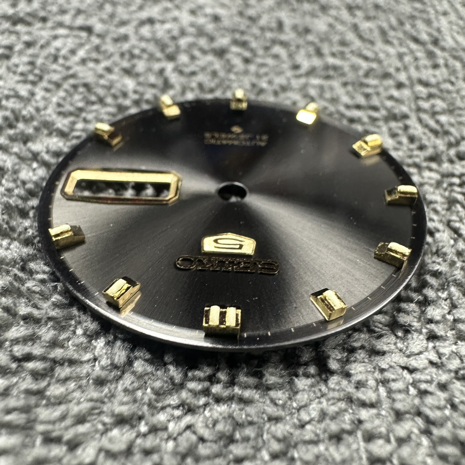 ORIGINAL NEW OLD STOCK DIAL FOR VINTAGE SEIKO 6119-7100 6119-7103 BLACK #2