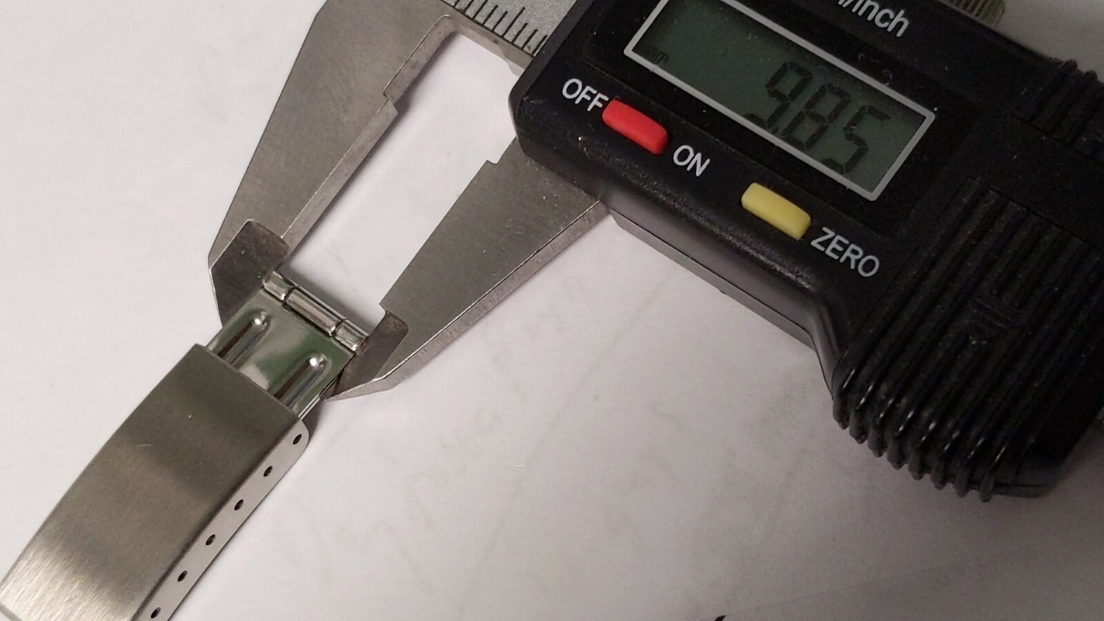 Unbranded BUCKLE WHITE/SILVER (Stainless Steel), approx 12mm at the widest point