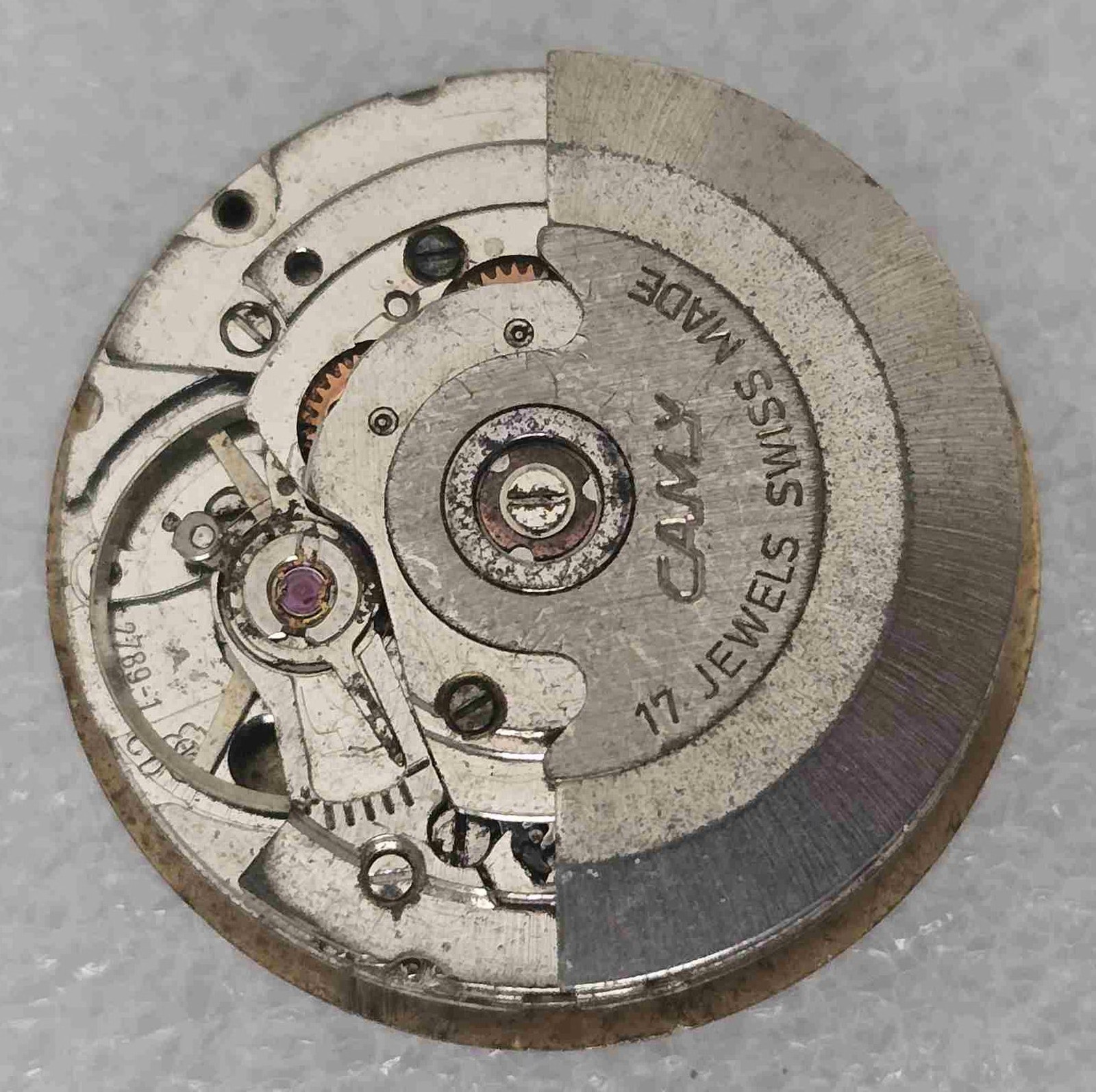 VTG CAMY Movement & Dial. Cal: ETA 2789-1. For Parts