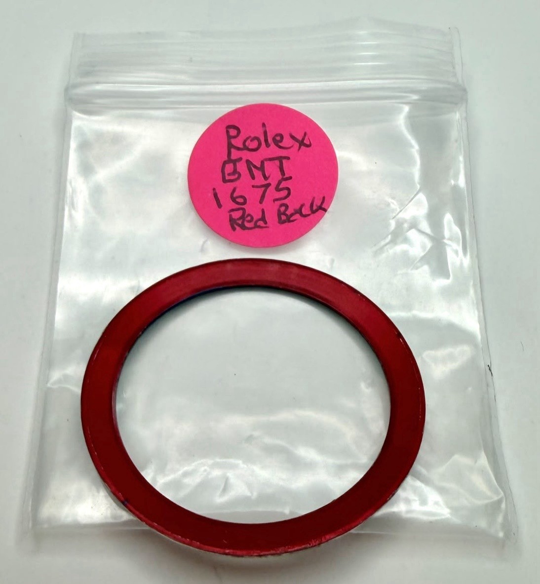 Rolex Genuine Vintage GMT 1675 Bezel Insert Red Back Turning Fuchsia/ Pinkish