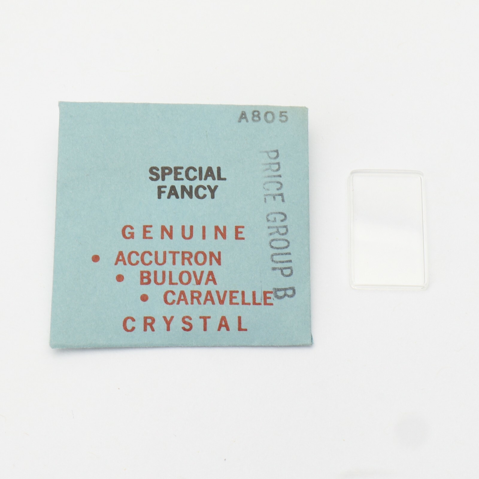 Genuine Bulova Accutron Crystal Ref #A805 – 23.0mm x 13.7mm Watch Part (C1D15)