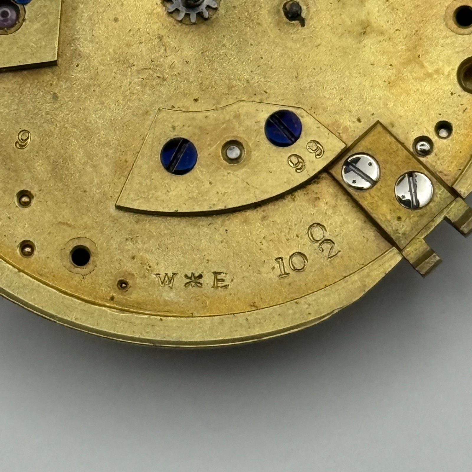 English Lever Pocket Watch Movement – P&W Mitchell Glasgow – Parts / Repair
