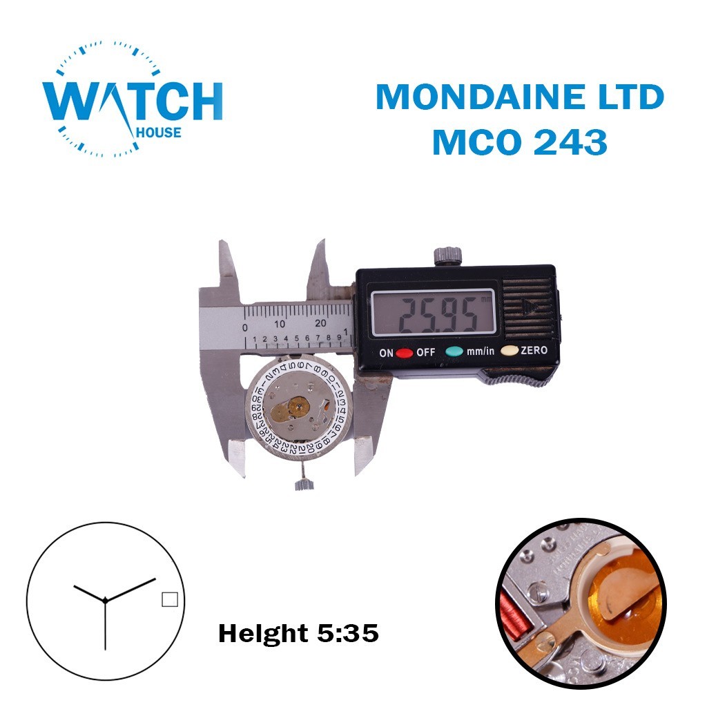 MONDAINE LTD – MCO 243 – SWISS MADE – QUARTZ – Ø 26 MM – NOS