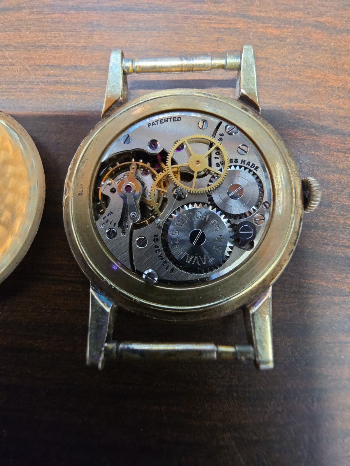 AMAZING SOLID 14K GOLD TAVANNES WATCH Co Movement Case & Back Cover 21 Grams