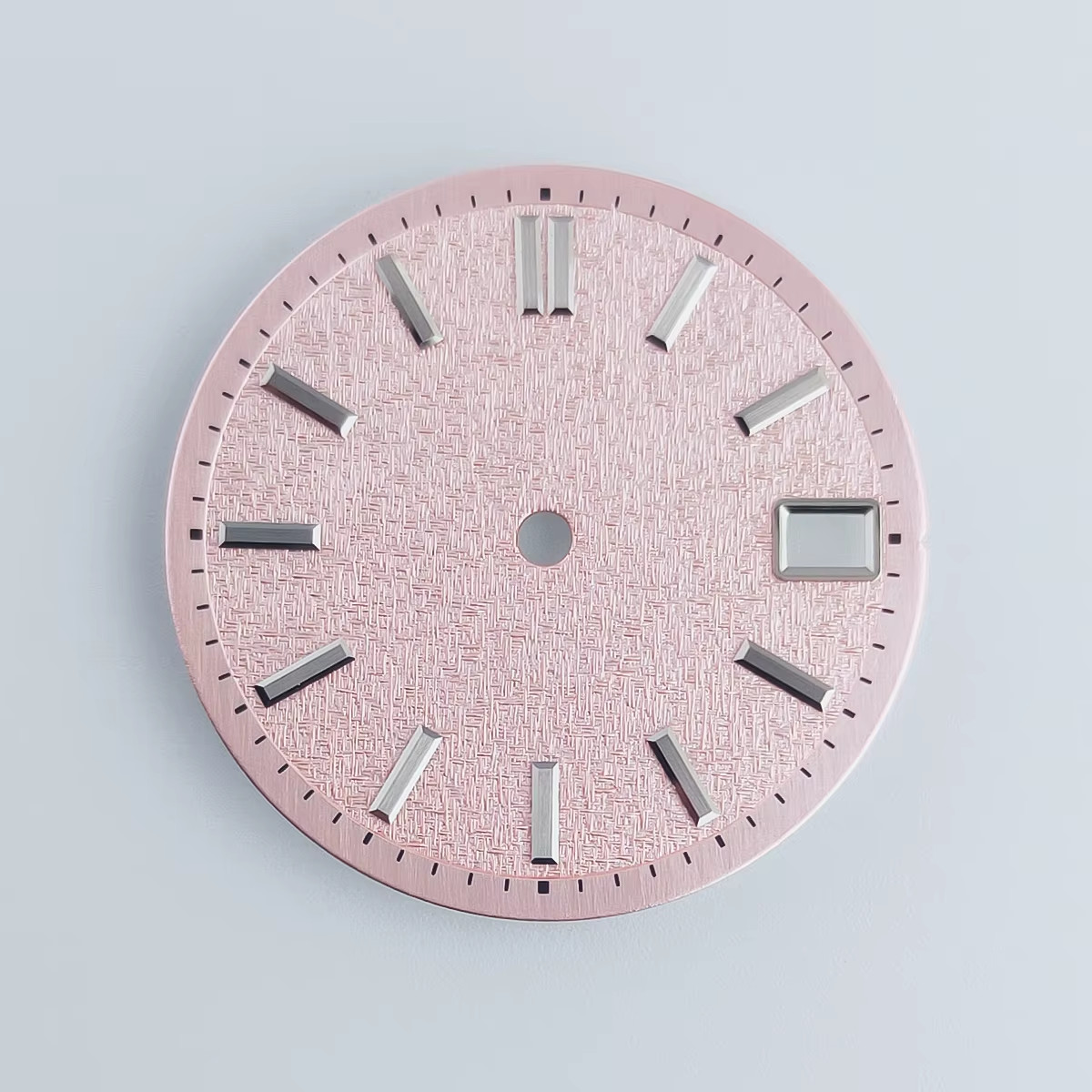28.5Mm Silver Blue Pink Sterile Watch Dial Fit NH34 NH35 Movement Fit 3/3.8 O’Cl