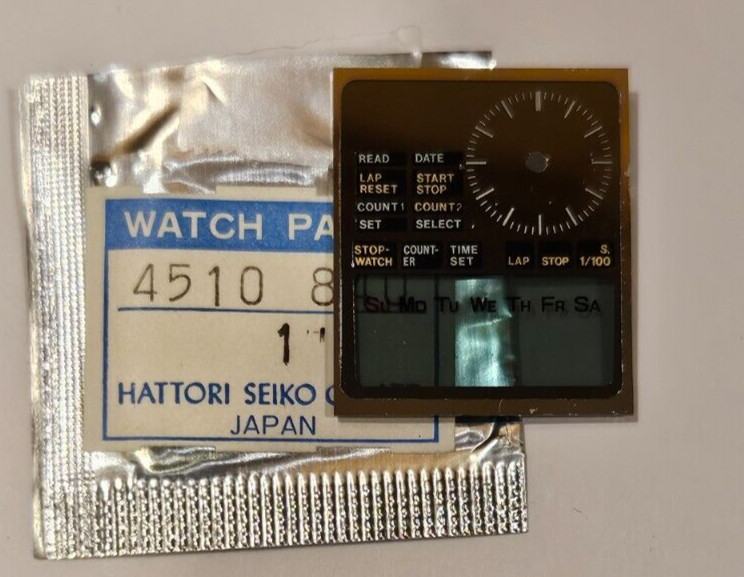 GENIUNE SEIKO H127 part black LCD display panel for Digi Ana watch Original Part