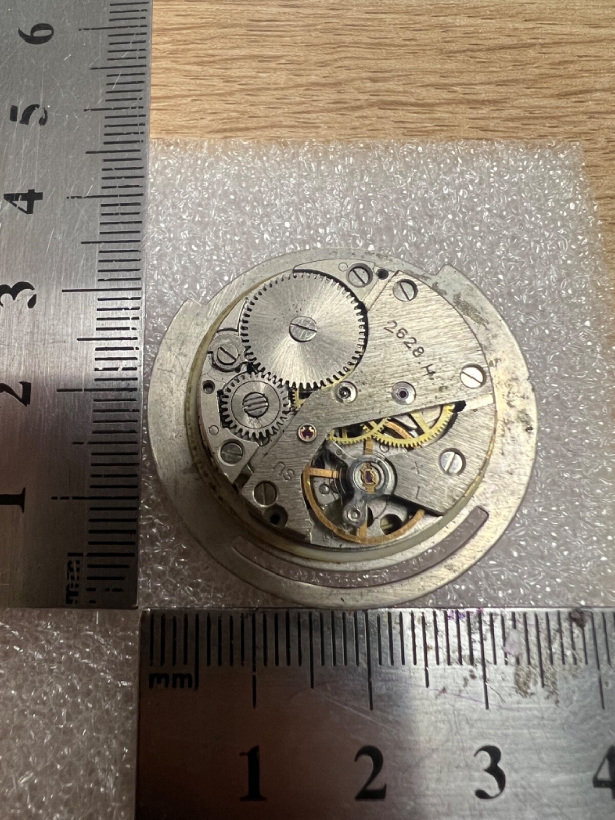 Watch movement USSR Raketa Cal.2628.H. plus Dial. For parts .