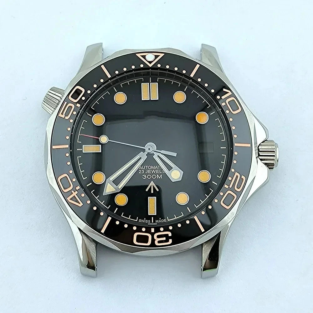 Stainless Steel Strap for NH35 Seamaster 300 Case 41mm Automatic Waterproof Part