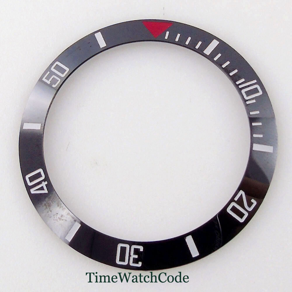 39.8mm Sloped Watch Bezel Insert Ceramic/Alloy Bezel Ring For 43mm Mens Watch