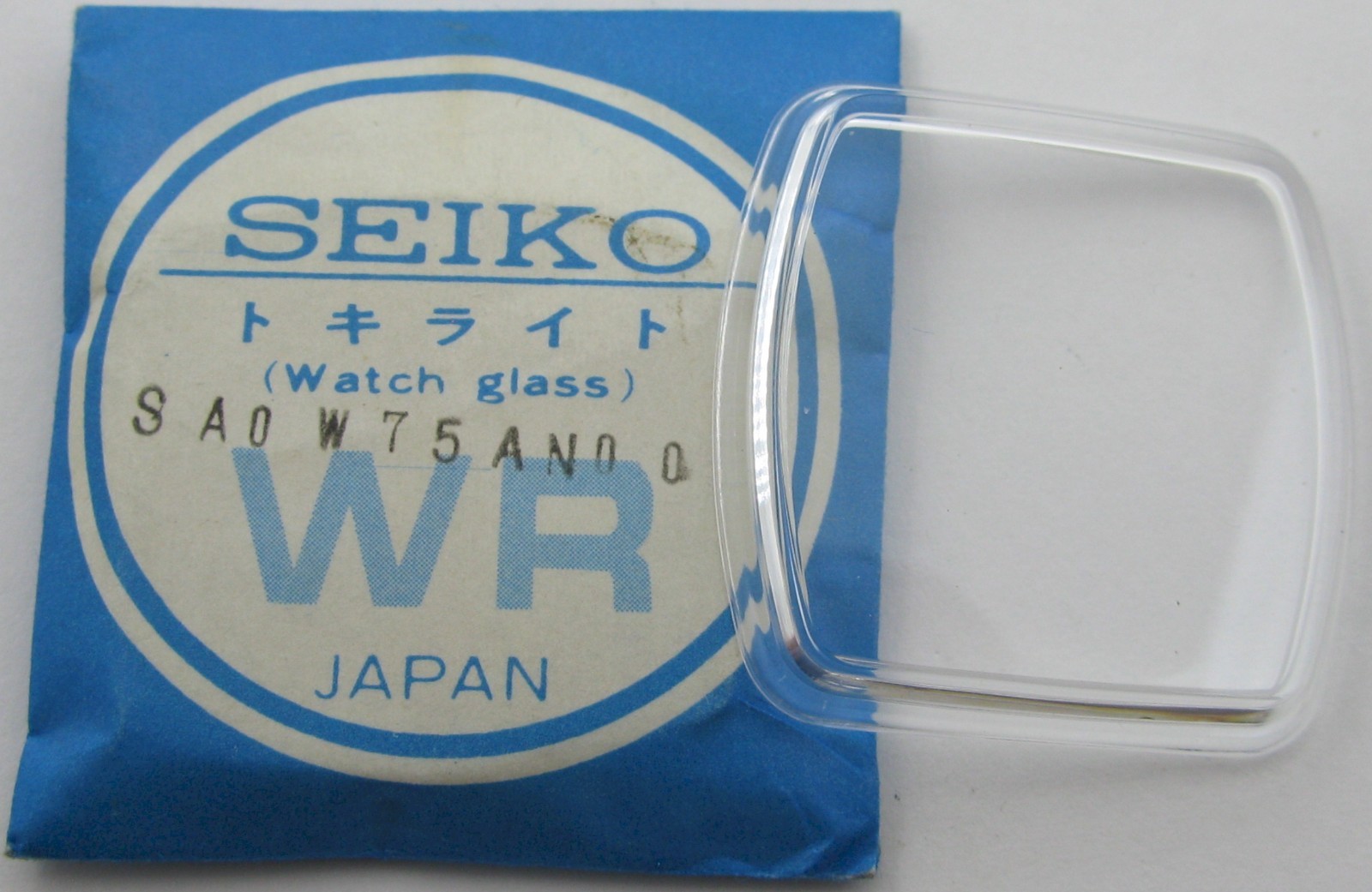Seiko original Watch rectangle Crystal / acrylic SAOW75ANOO for part …