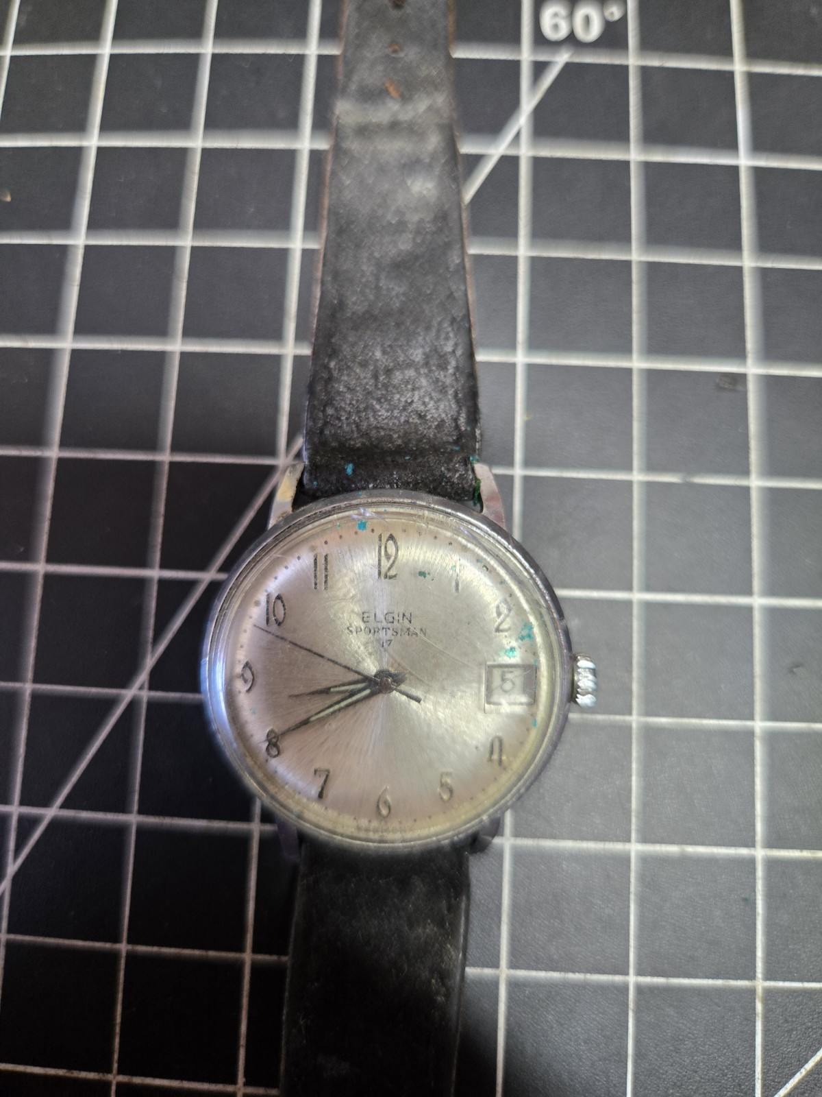 elgin sportsman 17j watch date parts repair vintage